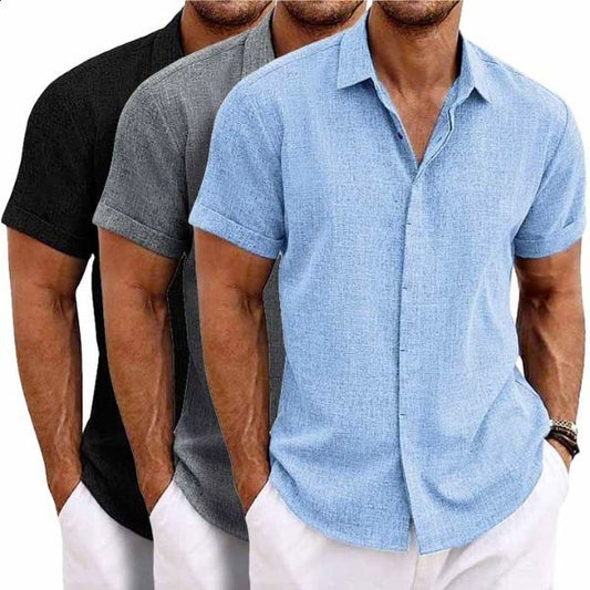 👔 PROMO LIMITÉE 50% DE RÉDUCTION ! ✨ Chemise Newport Homme – Col Revers, Polyester Respirant, Style Polyvalent 🌊