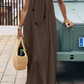 💃 DERNIER JOUR -50% !!✨ Robe Nuisette Femme Couleur Unie, Robe Longue Élégante Sans Manches pour l'Été, Vêtement de Nuit Femme💕