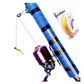 🎣 -50 % dès maintenant ! 🐟 Kit de canne à pêche en fibre de carbone, moulinet prémonté, ligne de 50 m et anneaux rabattables 🌊
