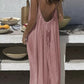 💃 DERNIER JOUR -50% !!✨ Robe Nuisette Femme Couleur Unie, Robe Longue Élégante Sans Manches pour l'Été, Vêtement de Nuit Femme💕