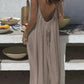 💃 DERNIER JOUR -50% !!✨ Robe Nuisette Femme Couleur Unie, Robe Longue Élégante Sans Manches pour l'Été, Vêtement de Nuit Femme💕