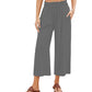 📢📢-50% !! ⏰ Pantalon Capri Femme Taille Haute À Jambe Large en Lin Élastique Smocké