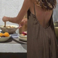 💃 DERNIER JOUR -50% !!✨ Robe Nuisette Femme Couleur Unie, Robe Longue Élégante Sans Manches pour l'Été, Vêtement de Nuit Femme💕