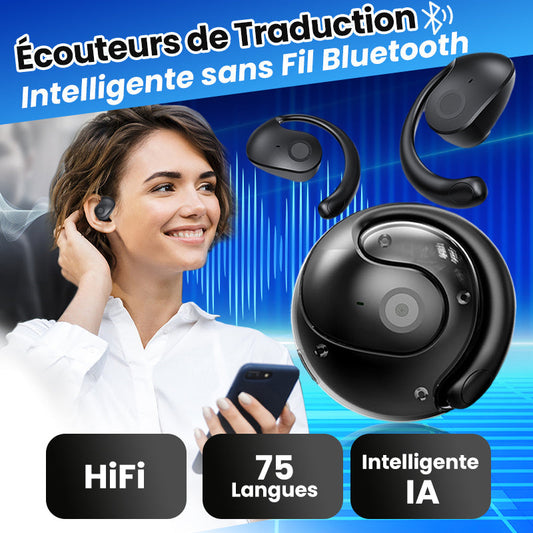 🎧💐 PROMO EXCEPTIONNELLE -50% ! Écouteurs Traduction Haute Fidélité – Son HD, Mousse à Mémoire, Bilingue Instantané 🎶✨ 【Qualité Premium】
