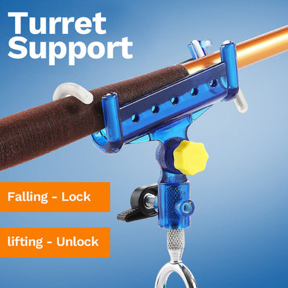 🎣 OFFRE LIMITÉE -50% 🔒 Support de Canne Autobloquant à Tourelle — 360°, Acier Inoxydable