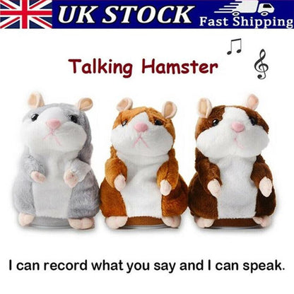 🎉LAST DAY SALE 50% OFF!!🎁🐹 Talking Hamster Toy: Repeats What You Say, Auto Head Shake, Soft Plush