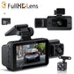 🚗 50% DE RÉDUCTION ! 📹 Caméra Bord Vision Nocturne 3 Canaux – 1080p & 3″ Écran – Avant/Arrière/Intérieur for Sécurité Auto