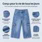 📢Soldes de mi-saison : 50 % de réduction – offre à durée limitée ⏰Pantalon de jean court et extensible pour femme, style décontracté