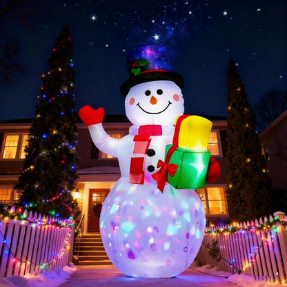 ☃️🎄Nouveau design très vendu Bonhomme de neige gonflable de Noël Décoration extérieure de Noël