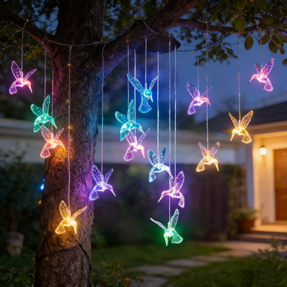 🦋 PROMO FLASH : 50% DE RÉDUCTION ! Carillon Éolien Solaire à LED – 7 Couleurs Changeantes & Panneau Solaire Intégré for Jardin Enchanté 🌟💎