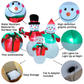 ☃️🎄Nouveau design très vendu Bonhomme de neige gonflable de Noël Décoration extérieure de Noël