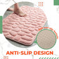 🔥 -50 % 🛁✨ Tapis de bain en velours à mémoire de forme et relief galets, antidérapant pour l’entrée et le salon 🏠
