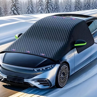⏳ OFFRE LIMITÉE −50% ! ⏰ Pare-soleil universel pour pare-brise de voiture, protection magnétique contre la neige en tissu Oxford, protection contre le gel en hiver, bande réfléchissante pour le rétroviseur la nuit