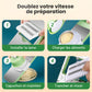 🎁50 % DE RÉDUCTION 🍓 Coupe-légumes multifonctionnel – 5 lames interchangeables, gain de temps & sécurité maximale ✨🥕