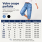 📢Soldes de mi-saison : 50 % de réduction – offre à durée limitée ⏰Pantalon de jean court et extensible pour femme, style décontracté