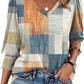 👚 50% DE RÉDUCTION 🔥 Blouse femme manches 3/4 à manchettes froncées – Coupe fluide & décontractée – Parfaite pour le printemps ou l’été – look romantique et intemporel 🌸✨🌿