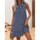 💃PROMO DERNIER JOUR 50%🎀Robe Femme Nœud & Motif Géométrique – Coupe Flatteuse, Tissu Coton Léger, Style Intemporel ✨