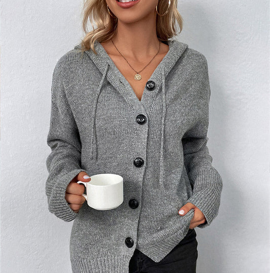 🏆VENTE DERNIÈRE CHANCE -50%🔥Manteau Femme Automne Tricoté à Capuche Cordon