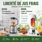 🍊🥤 Blender portable sans fil 450 ml | Écran numérique LED, double couvercle et mixage en 30 s