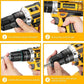 🛠️Perceuse-Visseuse Sans Fil 21V avec Couple 45 Nm – 2 Batteries, 2 Vitesses, 25+3 Réglages, Mandrin 10 mm, LED