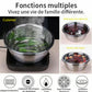📢📢50 % DE RÉDUCTION !!!⏰ Ensemble 3-en-1 Bols Inox – Découpe, Égouttage & Cuisson, Compact & Multifonction ⏱️