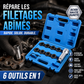 🔧 50% DE RÉDUCTION ! 🚗 Lot de 10 Outils de Réparation de Filetages Auto – Acier Rapide (HSS) & Inserts Inox – Kit Helicoil/Recoil for M5–M12