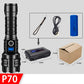 🔦 -50% ! 💡 Lampe Torche LED Ultra-Puissante P90 – Aluminium Aérospatial – 90 000 Lumens & 7 Modes + Zoom – Rechargeable USB & Batterie 10 000 mAh – IPX6 🚨