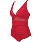 💥 50 % de réduction👙 Maillot de bain une pièce froncé en maille contrastée pour femme🏝️
