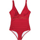💥 50 % de réduction👙 Maillot de bain une pièce froncé en maille contrastée pour femme🏝️