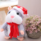 🎉LAST DAY SALE 50% OFF!!🎁🐹 Talking Hamster Toy: Repeats What You Say, Auto Head Shake, Soft Plush