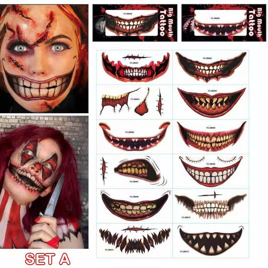 Halloween Prank Maquillage Tatouage Temporaire😈Réaliste et facile à enlever