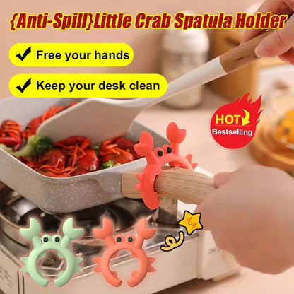 🦀 50% DE RÉDUCTION! 🍳 Support à couverts crabe – Une main, anti-éclaboussures & résistant ✨