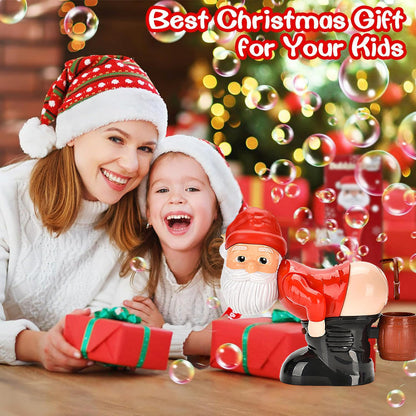 🎅 50% DE RÉDUCTION! ✨ Machine à Bulles Père Noël - Musique Festive et Effets Lumineux Magiques en 1 Bouton ! 🌟🫧