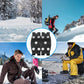 🧤 50% DE RÉDUCTION AUJOURD'HUI! ✨ Couvre-chaussures Antidérapants à 5 Griffes pour l'Extérieur - Semelle en Caoutchouc avec Griffes Réglables pour Randonnée & Glace ❄️🥾