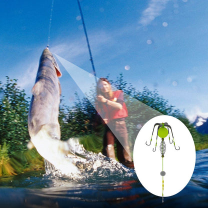 ⏳-50% pour temps limité⏰Set de Pêche 4 Hameçons Anti-Emmêlement 🎣🪝