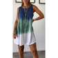 💥Soldes -50%🌸 Robe Sans Manches Col Rond Imprimé Dégradé