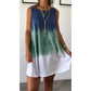 💥Soldes -50%🌸 Robe Sans Manches Col Rond Imprimé Dégradé