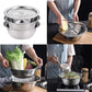 📢📢50 % DE RÉDUCTION !!!⏰ Ensemble 3-en-1 Bols Inox – Découpe, Égouttage & Cuisson, Compact & Multifonction ⏱️
