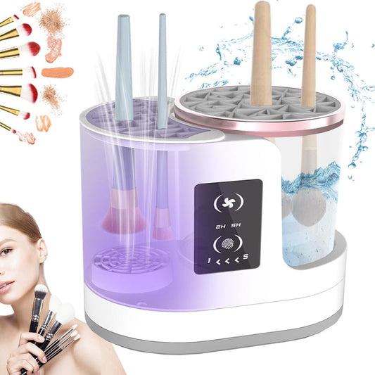 🎨🧼 Nettoyeur électrique de pinceaux de maquillage 3-en-1