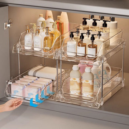 📢📢 −50% !! ⏰ Organiseur Coulissant Multifonction pour Sous-Évier de Salle de Bain