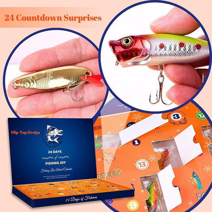 🎣 50% DE RÉDUCTION ! ✨ Ensemble de Leurres de Pêche Réalistes - 24 Leurres Robustes avec Boîte de Rangement, Idéal pour Débutants et Experts 🐟📦
