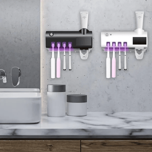 🎁Soldes 50 % de réduction💥Support intelligent pour brosses à dents avec stérilisation UV🦷