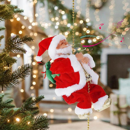 🎁 Promotion de Noël : -50 % 🎅 Père Noël électrique grimpant pour cheminée, jouet musical 🎄