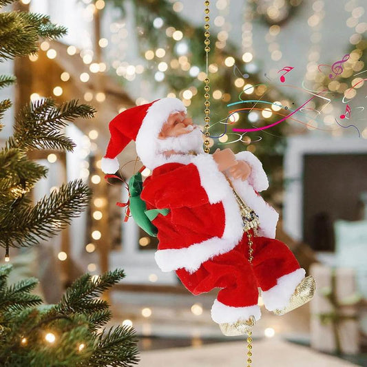 🎁 Promotion de Noël : -50 % 🎅 Père Noël électrique grimpant pour cheminée, jouet musical 🎄