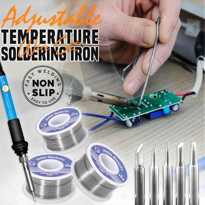 🔧 PROMO LIMITÉE -50% ⚡ Kit Fer à Souder Réglable — Chauffe Rapide & 5 Embouts