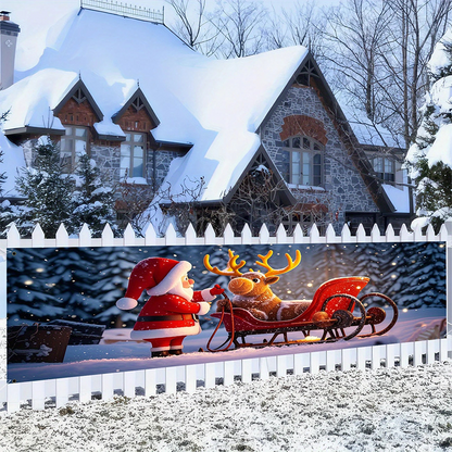🎅 50% DE RÉDUCTION! 🎄 Bannière « Merry Christmas » – Résistante & couleurs vives ✨