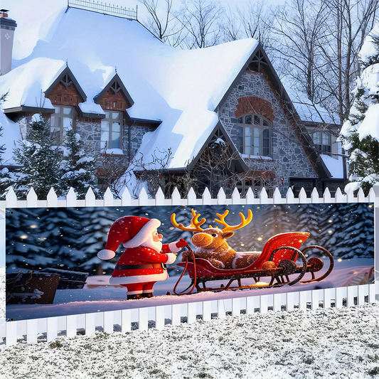 🎅 50% DE RÉDUCTION! 🎄 Bannière « Merry Christmas » – Résistante & couleurs vives ✨
