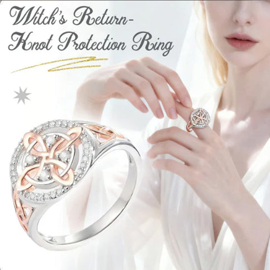 📢📢55% de réduction !!! ⏰Bague Zirconium au Nœud Celtique - L'Alliance Élégante des Deux Tons