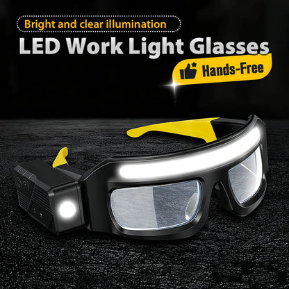 🚀 Nouveauté 2026 : Éclairage Libre | Lunettes de Travail LED 👷‍♂️ | Réglable & Ultra-Léger pour Bricolage ⚡【-50%】