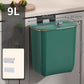 🏠 Poubelle de Cuisine Suspendue avec Couvercle – Gain de place idéal pour les petites cuisines. Bloque les odeurs alimentaires, se fixe sur les portes de placard, plans de travail ou murs. Parfaite pour sachets de thé, épluchures & déchets quotidiens 🍃